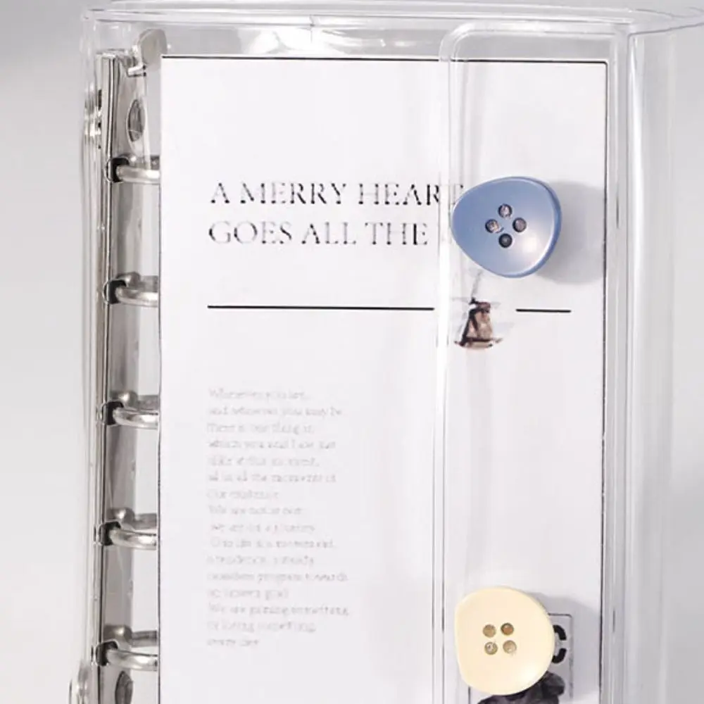 Fashion Transparent M5 binder 5-hole double-buckle Loose leaf notebook Multiple Colors PVC Mini binder Diary