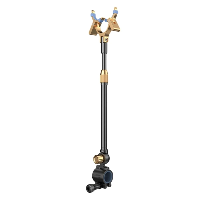 Quick Release Rod Support Holder with Telescoping Reach for Waterside Use.