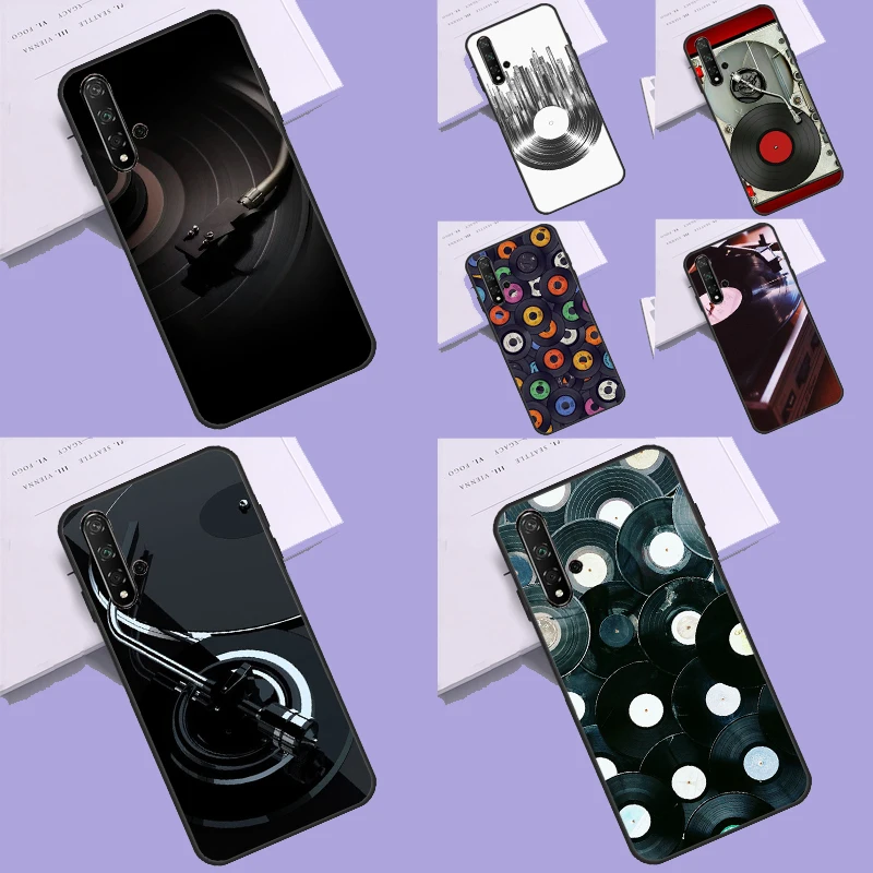 Vinyls Record DJ Retro Vintage Case For Huawei P20 P30 P40 Lite P60 Mate 60 Pro Nova 10 9 SE 5T 11i 8i 3i Y60 Y61 Y70 Y90