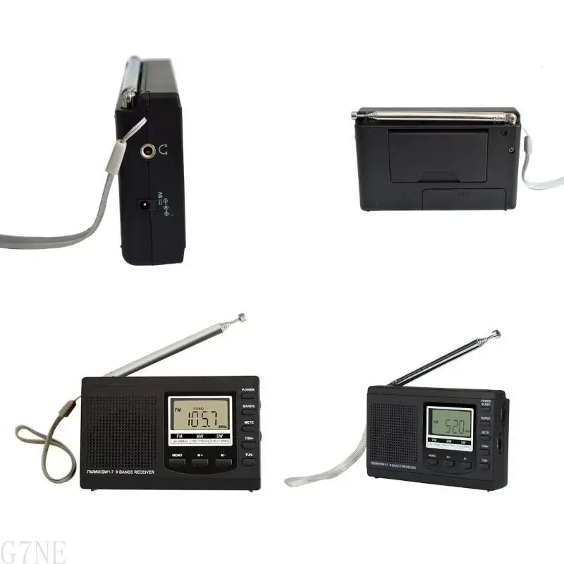 

G7NE Portable Radio FM/MW/SW Цифровые будильники радио Mini Fm SW Радиоприемник
