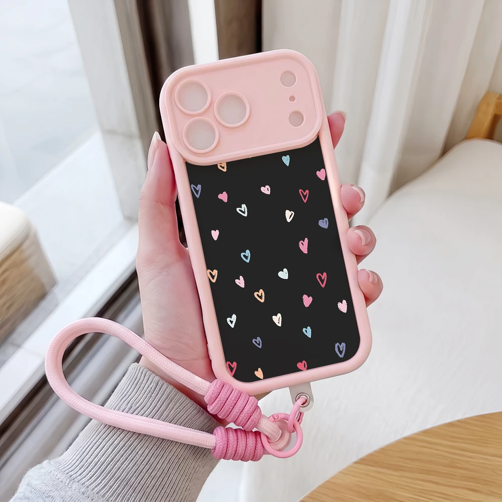 Macaron Herz Lanyard Handyhülle für Samsung Galaxy Note 20 S25 S26 Plus S24 S23 FE S25 S24 Ultra A57 A55 A07 5G Silikonhülle – Detail 1