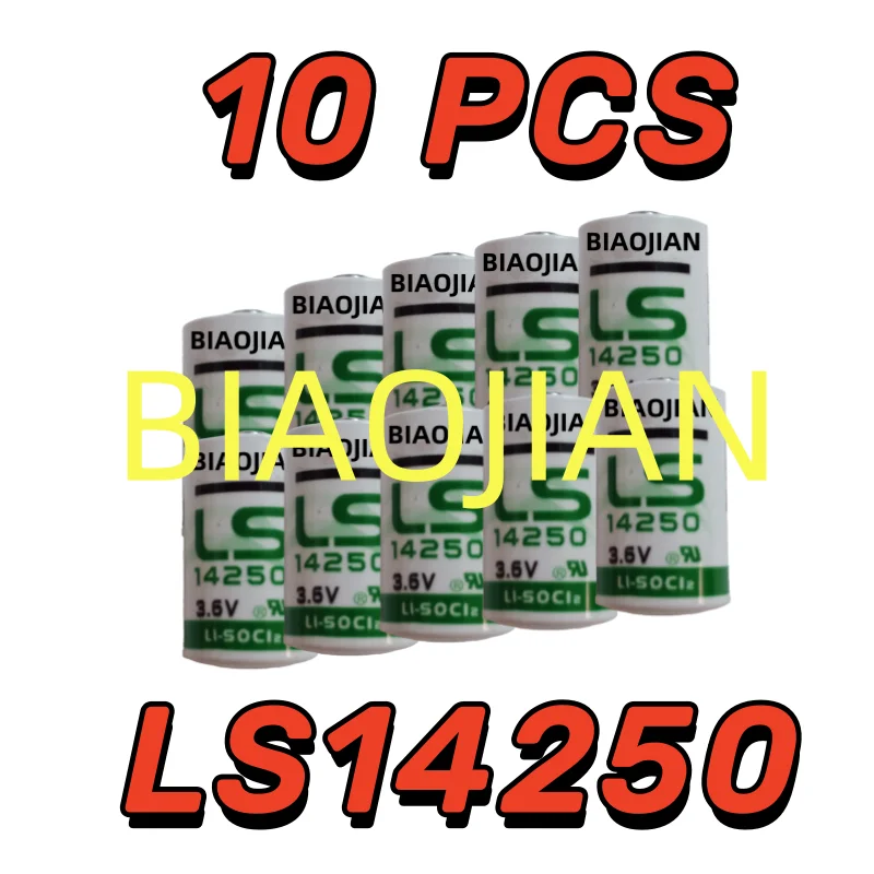10 pièces LS14250 14250 3.6V 1200mAh batterie au Lithium pour Machine-outil CNC compteur de gaz d'eau écran tactile batterie primaire sèche