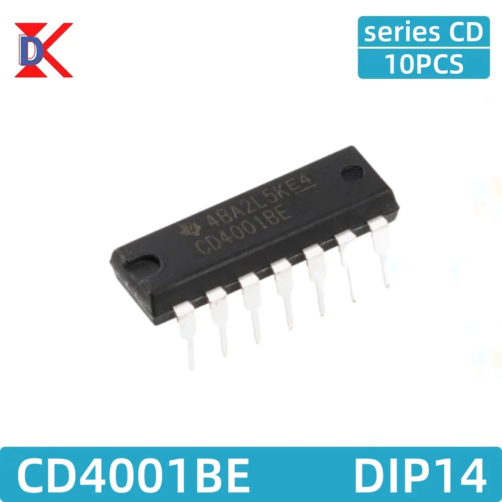 10PCS  CD4001BE CD4011BE CD4012BE CD4013BE CD4016BE CD4024BE CD4025BE CD4030BE CD4047BE CD4066BE DIP14 New logic gate IC chip