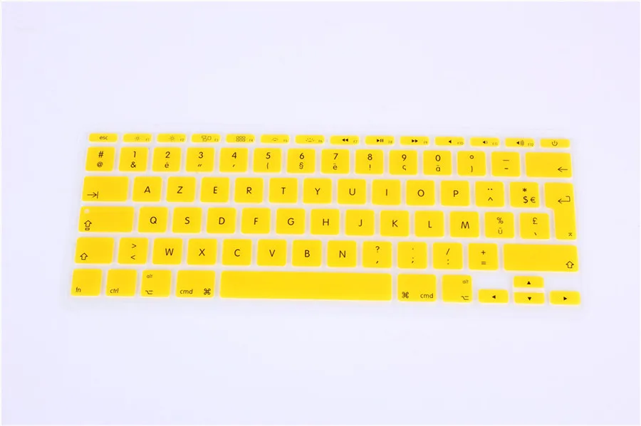 11.6 inch French UK/EU Franch Silicone Soft color AZERTY Keyboard Cover Skin for Mac Book Air 11 11.6\'\' inch For macbook