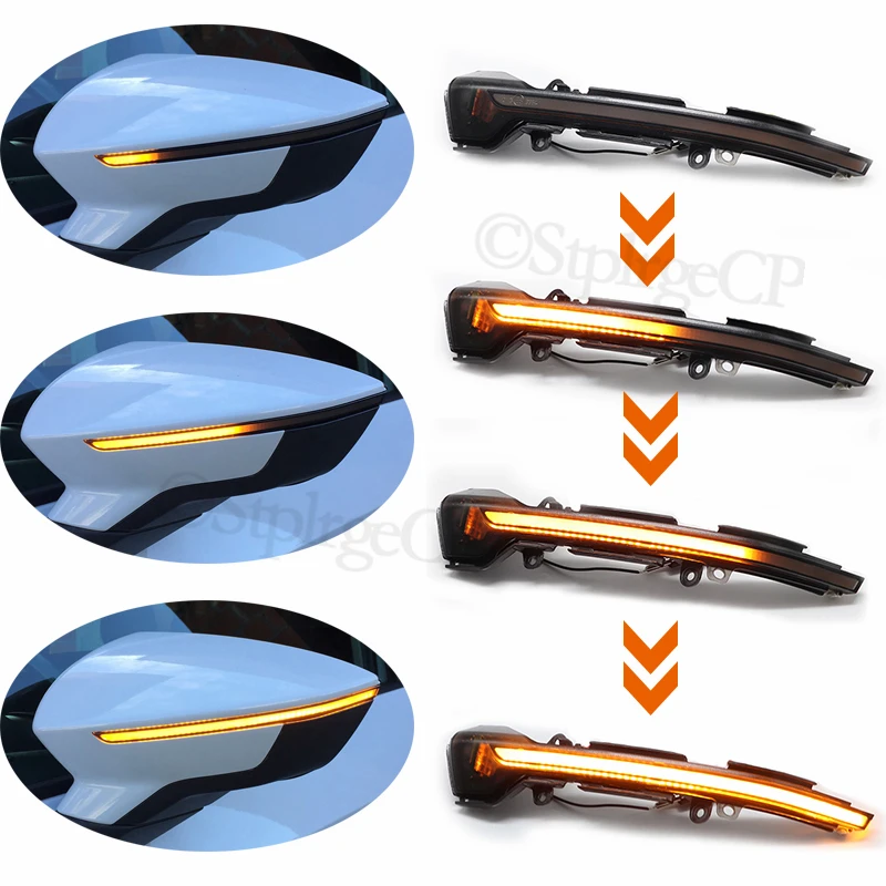 

For SEAT Leon III Mk3 5F 13-18 Ibiza KJ Mk5 V Arona 17-18 LED Dynamic Turn Signal Blinker Sequential Side Mirror Indicator Light