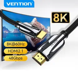 Przewód przedłużający HDMI 2.1 kabel 8K 4K 48Gbs kabel Hdmi o dużej szybkości transmisji kabel cyfrowy dla HDR10 + przełącznik PS4/5 TV, pudełko HDMI 2.1 kabel splittera