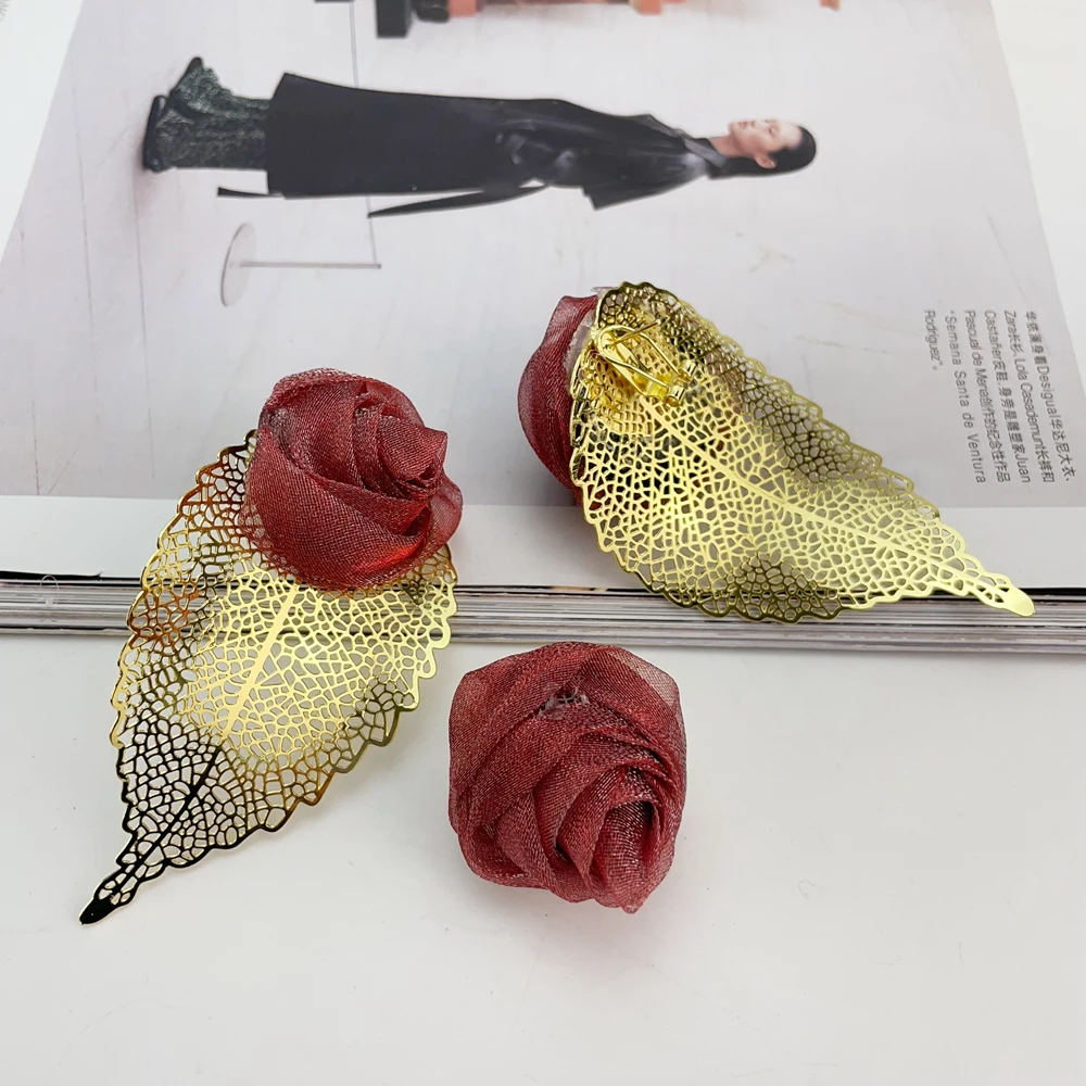 مجموعات مجوهرات عصرية على شكل زهرة من إيما للنساء، قلادة برازيلية مطلية بالذهب، أقراط مجوهرات الحفلات