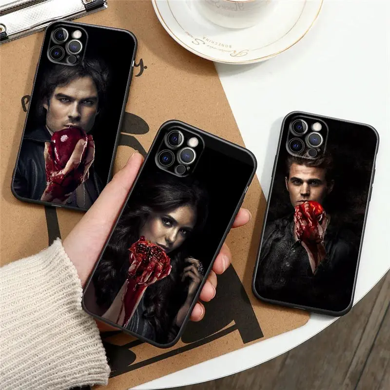 The Vampire Diaries Damon Matte Coque For iPhone 15 Pro Max Case For Apple iPhone 11 12 13 14 Pro Max Mini 8 7 Plus Case Cover