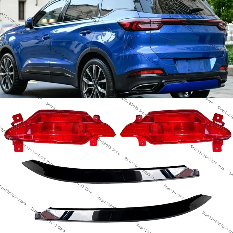 Rear Bumper Chrome Trim For Chery Tiggo DR dr 6.0 Molding Strip Rear Car Molding Fog Light Cover Decoration