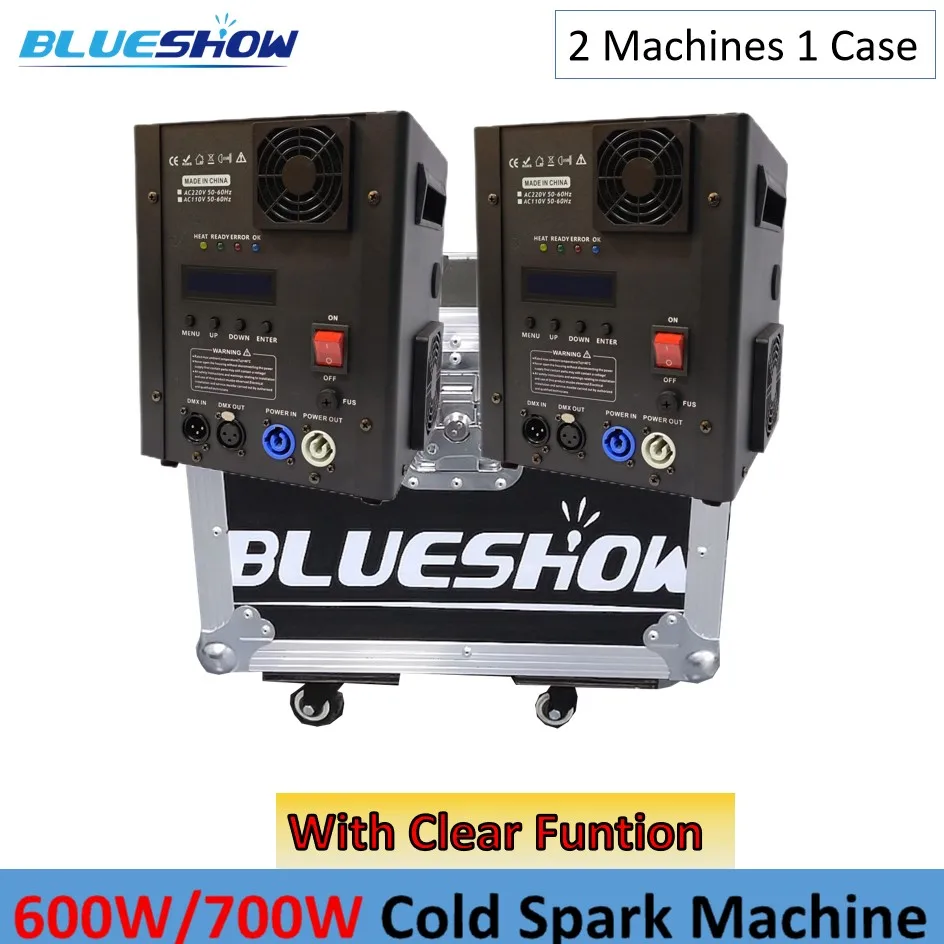 

2PCS Ti Power 700w Cold Spark Machine With flightcase 600W DMX 750W Cold Firework Machine Fountain Stage Spark Machine