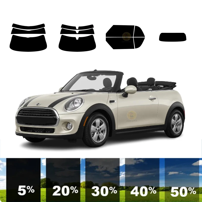 

precut Removable Window Tint Film For Car 100% UVR 5%-35%VLT Heat Insulation Carbon ﻿For MINI COOPER 2 DR CONVERTIBLE 2008-2017