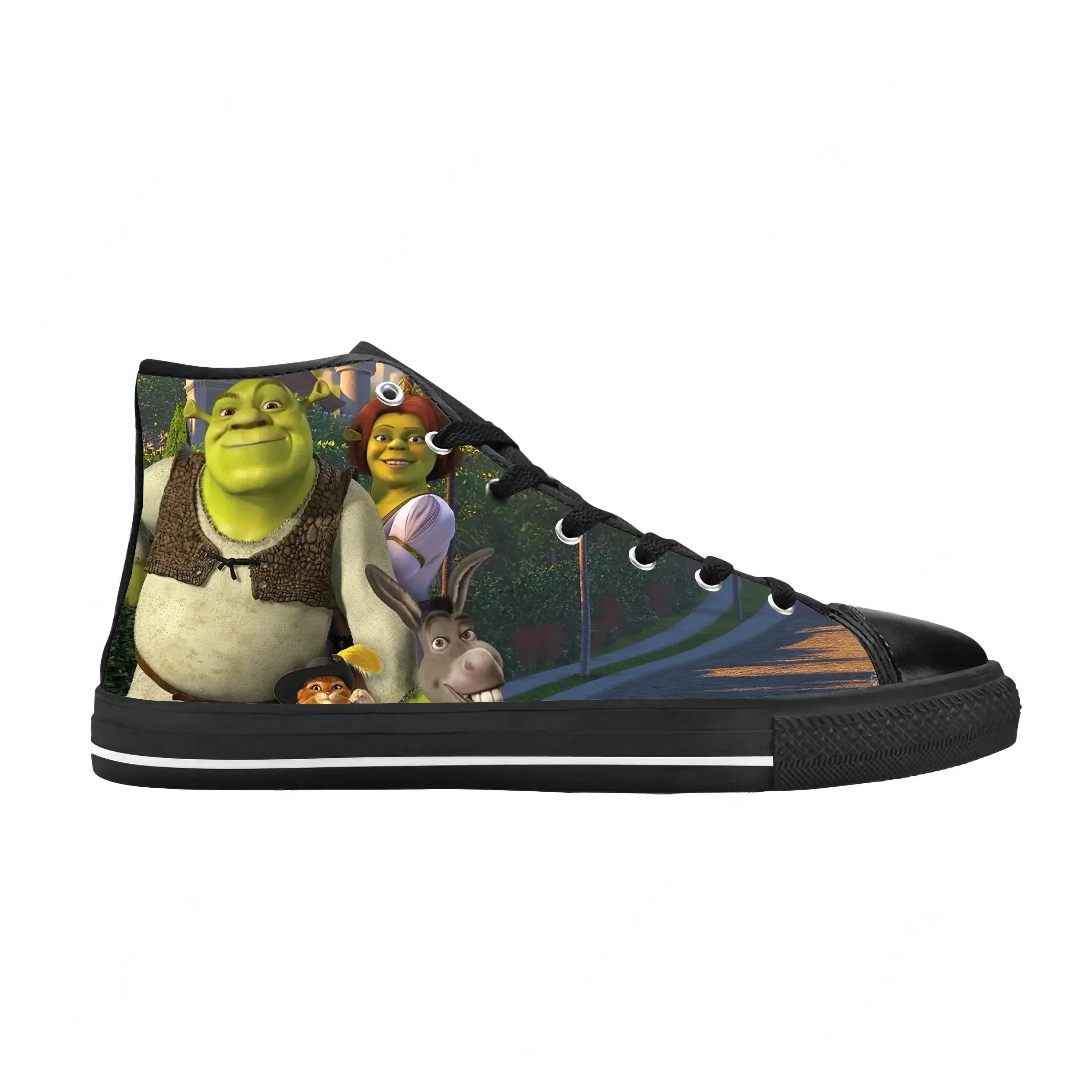 Shreks Anime Cartoon Manga Comic Monster Fashion Casual Cloth Shoes High Top Comfortable Breathable 3D Print Men Women Sneakers