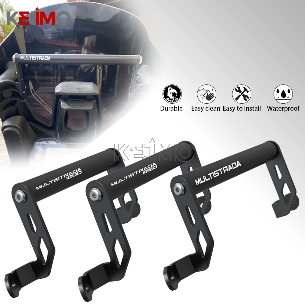 

Multistrada Motorcycle Phone Holder Stand For Ducati MULTISTRADA MTS 950/1200/S 1200S ENDURO 20-24 GPS Navigation Plate Bracket