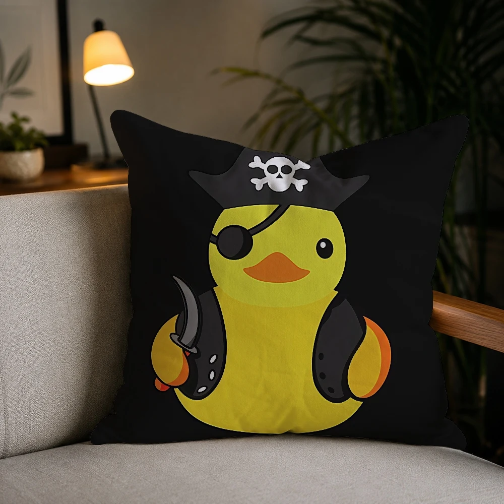 Pirate Rubber DuckPillow Case Plush Pillow Cases Home Decoration Pillow Cover for Sofa Bed Chair Living Room