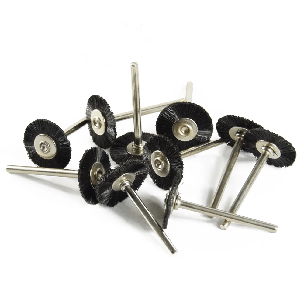 XCAN 10/20 قطعة فرش تلميع 3 مللي متر عرقوب النايلون فرشاة سلك مجموعة ل دريمل أدوات دوارة اكسسوارات الصدأ إزالة أداة