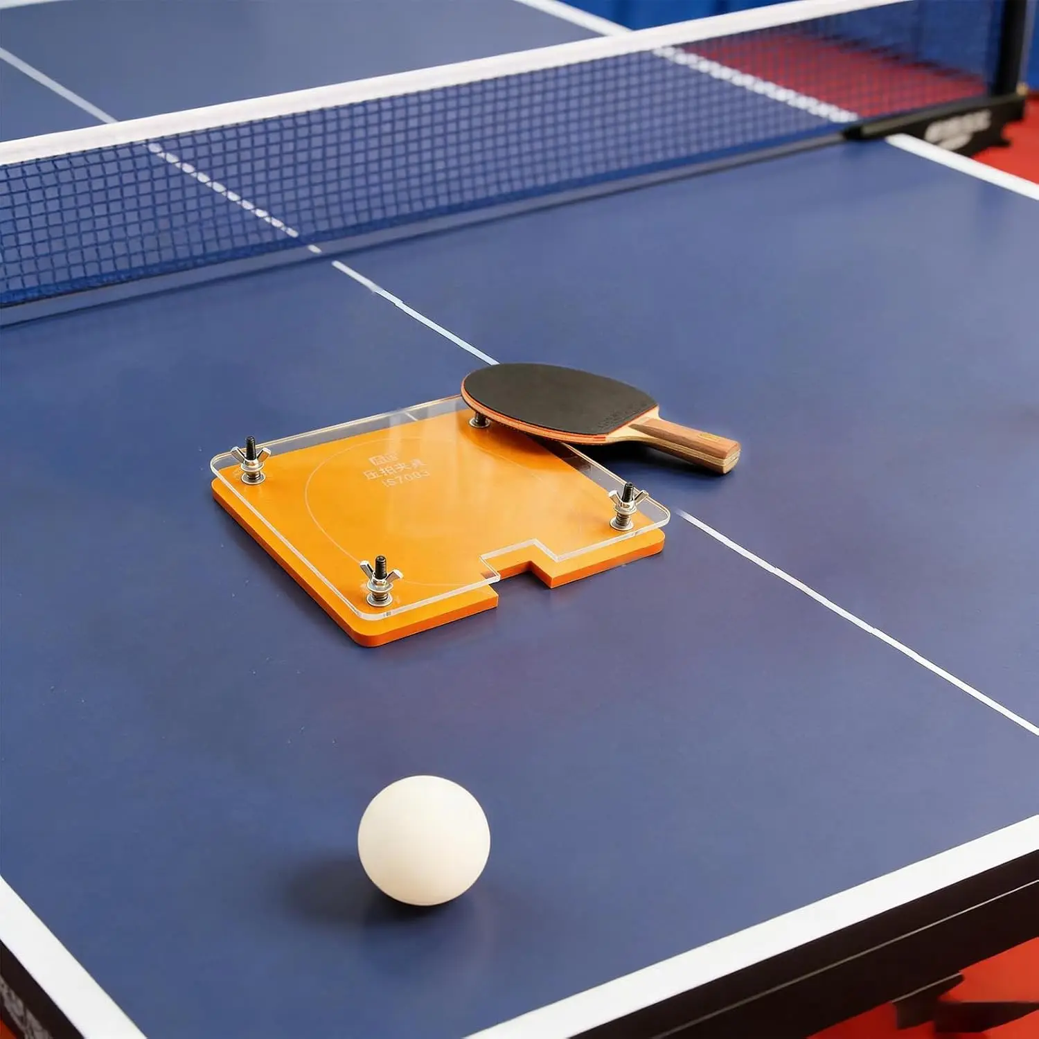 Table Tennis Racket Presser - Tool for Cutting and Sticking Rubber Edges - for Beginner Players & Clubs in Training Games