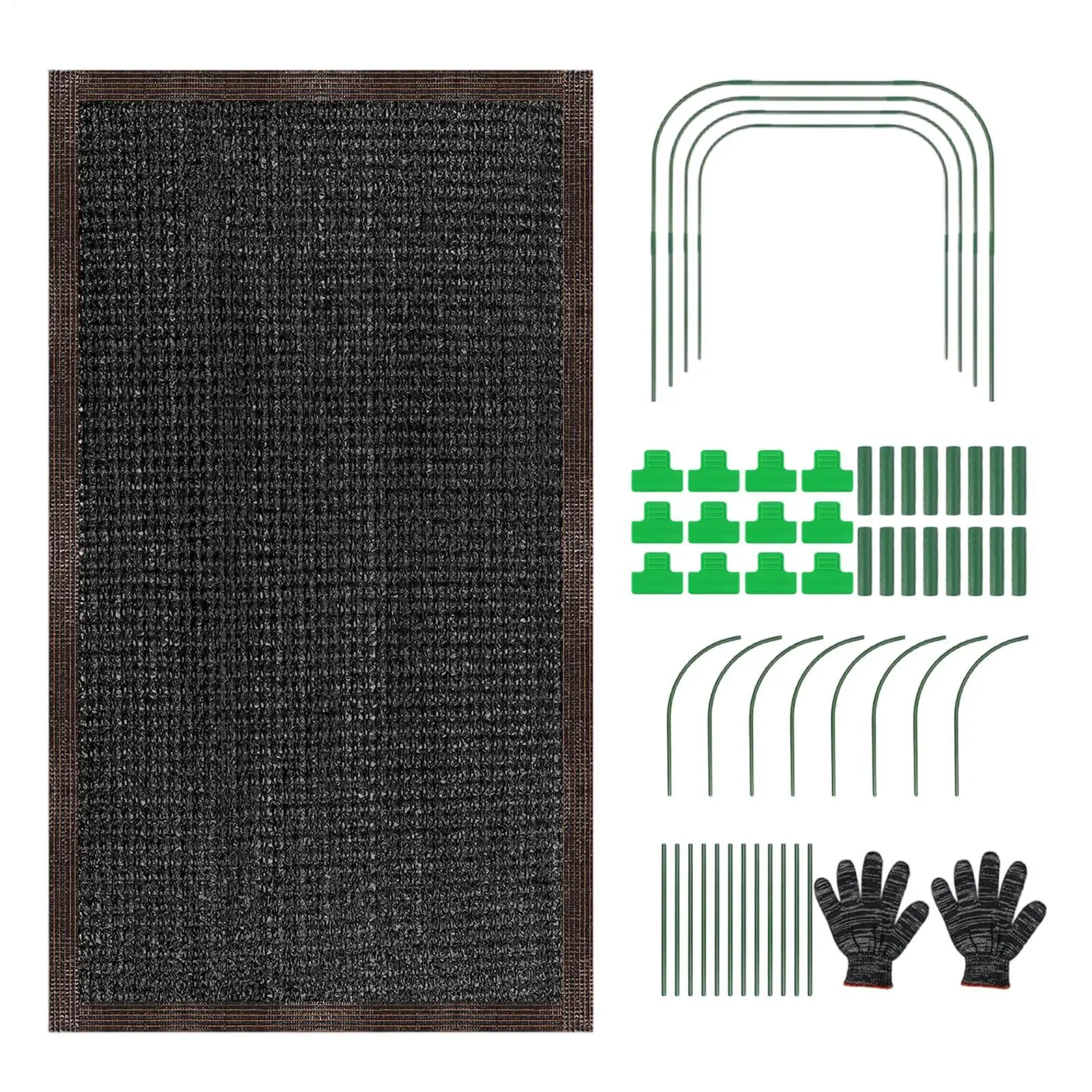 Garden Shade Cloth Kit 200x100cm UV Resistant Heat Protection Garden Sun Shade Cloth Kit For Plant Insulation Raised Garden bed