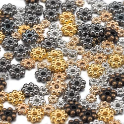 200pcs/lot 4/5/6mm Snowflake Spacer Beads 5 Colors Cabochons Beads for Needlework Bow Embellishments DIY Accessories Decoration