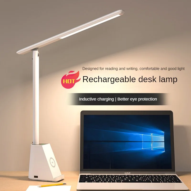 15W Wireless Quick-Charging Desk Light  Eye-Protecting LED Folding Plug-in Intelligent Desk Lamp For Work And Study Table Lamps