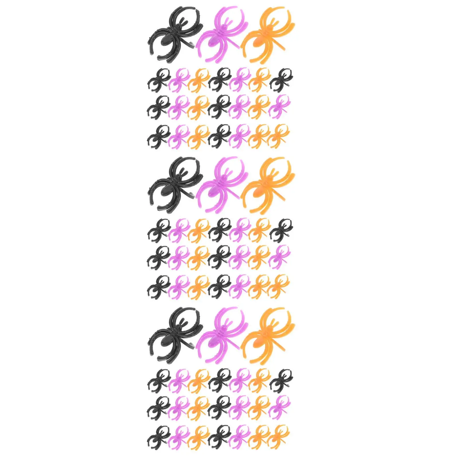 

3pcs Set of 3 Ring Birthday Decorations Halloween Rings Plastic Spiders