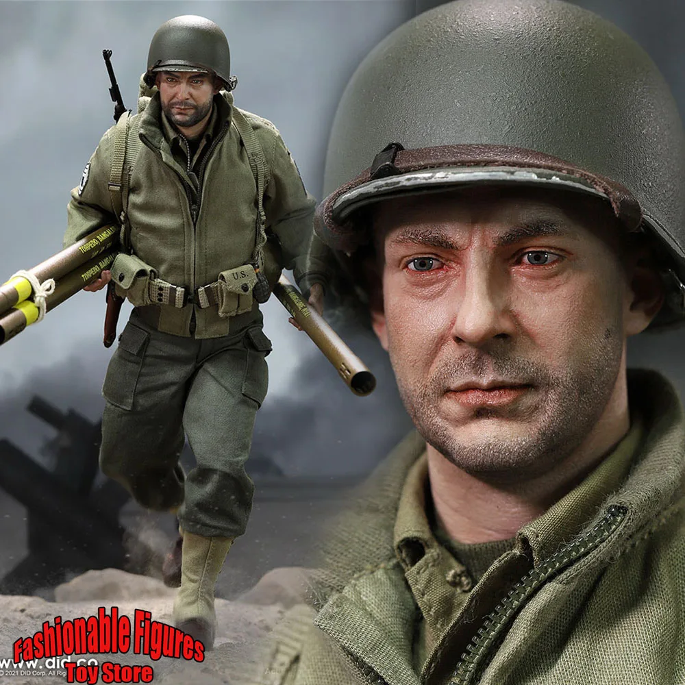 DID A80150 1/6 Scale Male Solider WWII US Rangers Sergeant Horvath 12'' Action Figure Model with Weapon for Fans Holiday