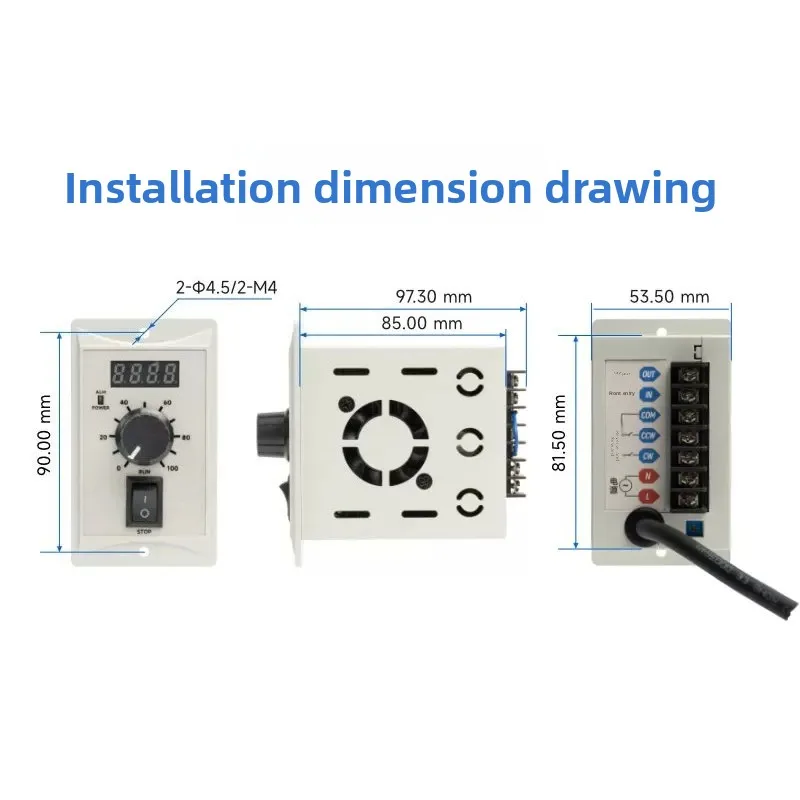 DC Brushless Motor Governor DC310VAC220V Motor Digital Display Forward and Reverse Controller 200W