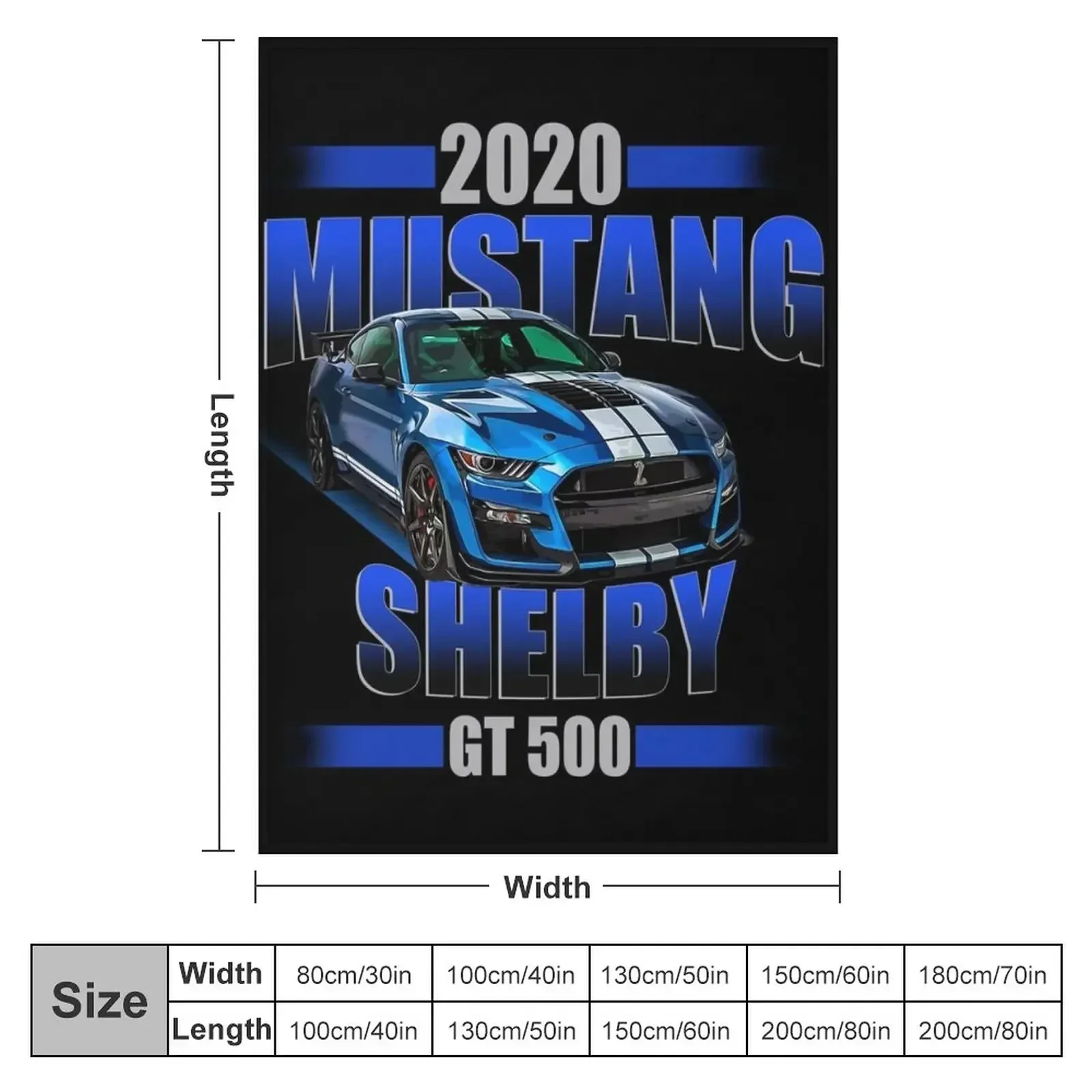 2020 Shelby GT 500 Throw Blanket Furrys Soft Big heavy to sleep Softest Blankets