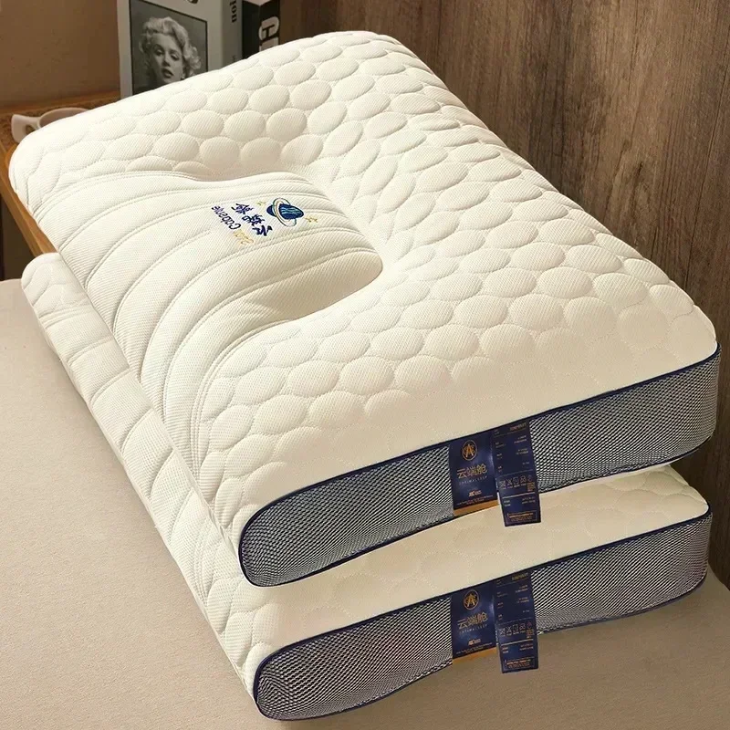 Natural Rubber Pillow Antibacterial and Anti Mite Non Latex Household Cervical Spine Pillow To Help Sleep