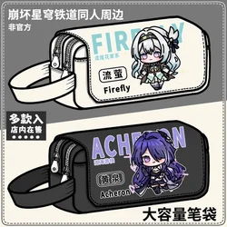 Anime Honkai: Star Rail Cosplay Aventurine Robin Sunday Acheron Zwarte Zwaan Student Draagbare Flip Pencil Case Briefpapier Cadeau