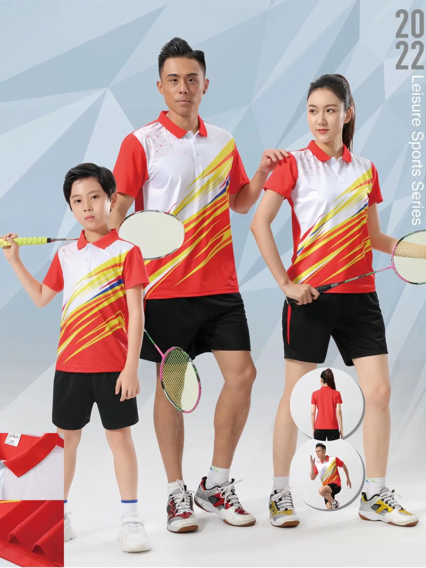 

Sports Shirt Suit Badminton Wear Shirts Women/Men's Table Tennis Sportwear Short Sleeved T-shirt Tennis Skirt Training Custom