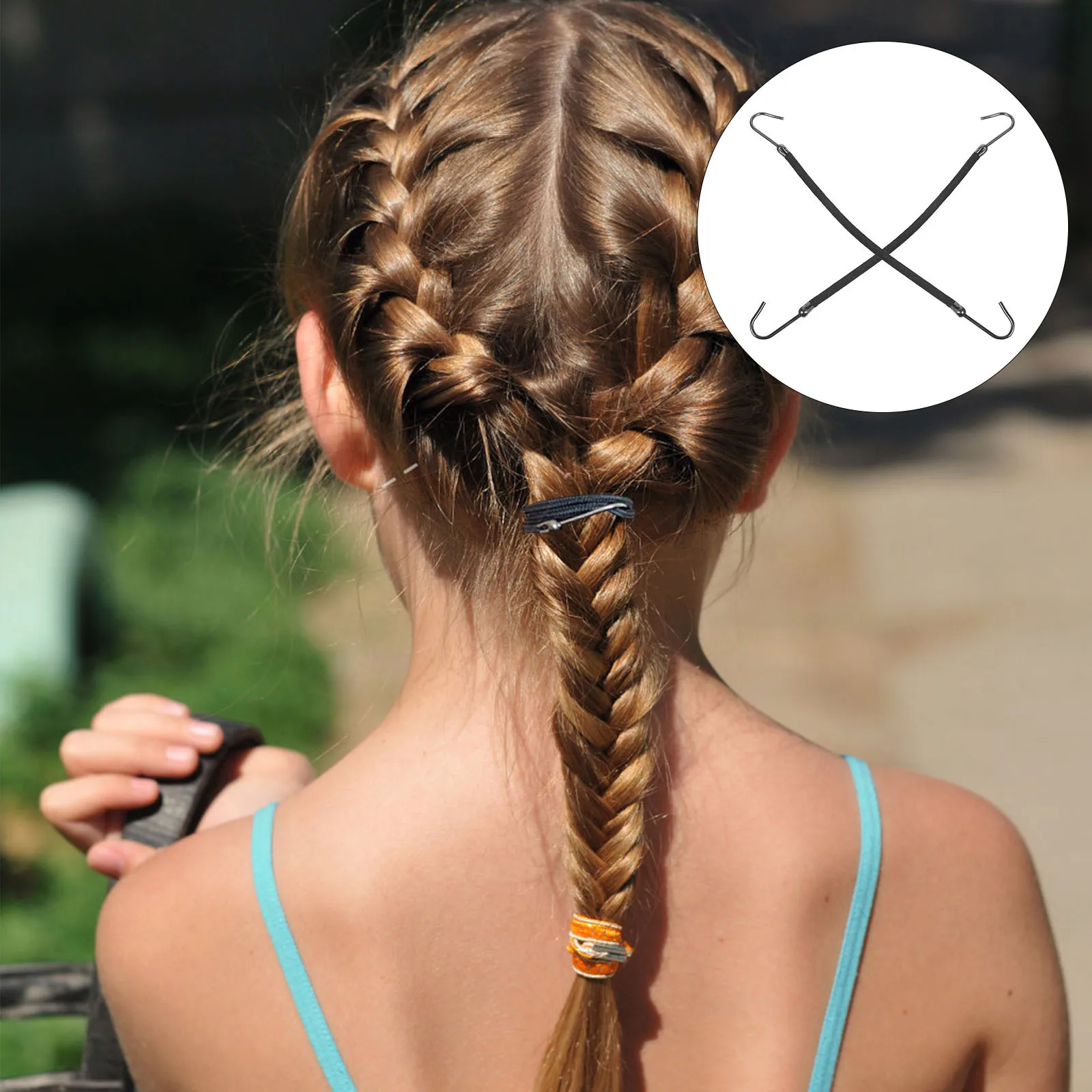 

12Pcs Ponytail Hooks for Thick Hair Bun Styler No Pull Tug Bungee Elastic Bands Quick Natural Look Women Hair Clips Headbands