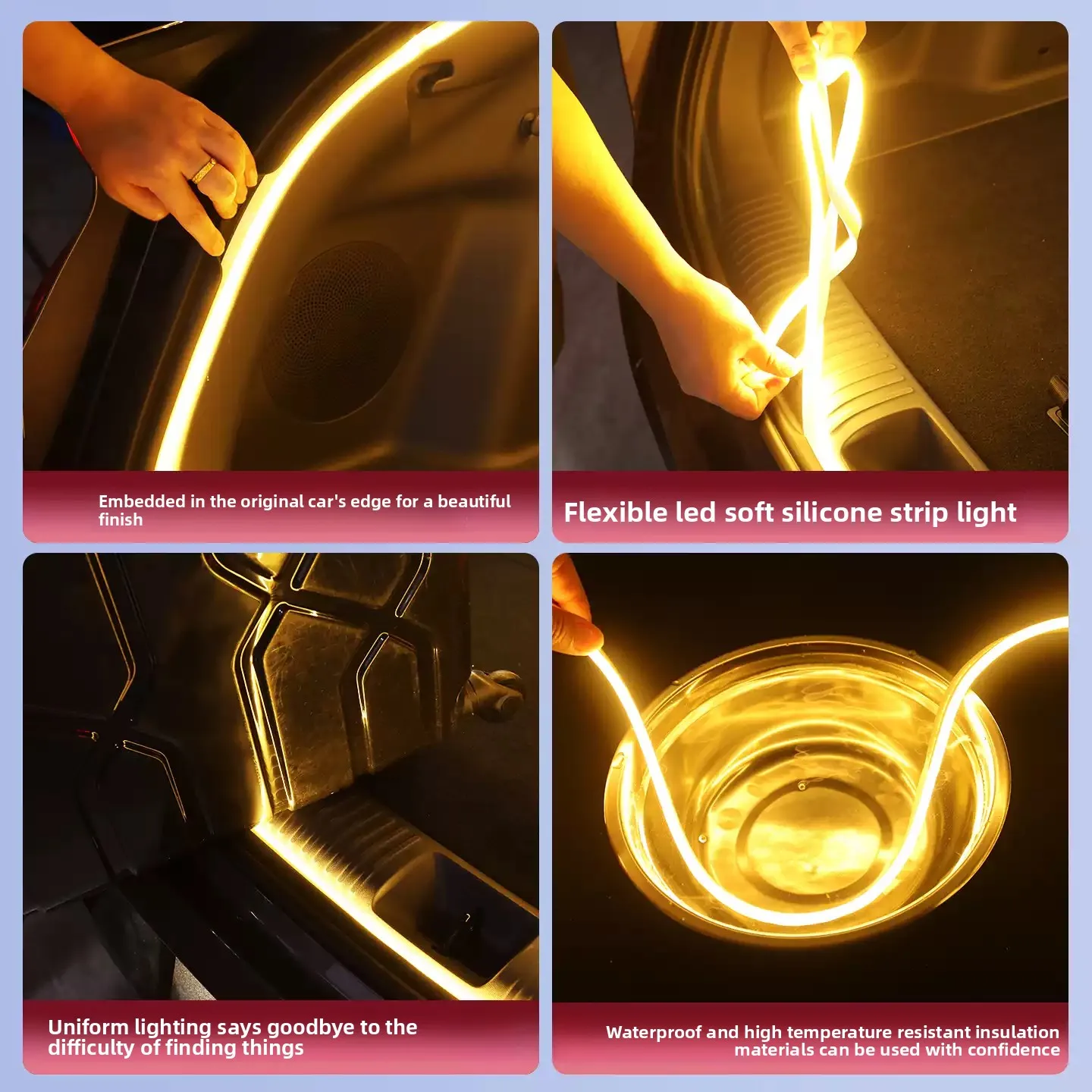 For XPeng Mona L03 2026 Interior Decorative LED Light Strip  Trunk and Tailgate Ambient Lighting Car Accessories