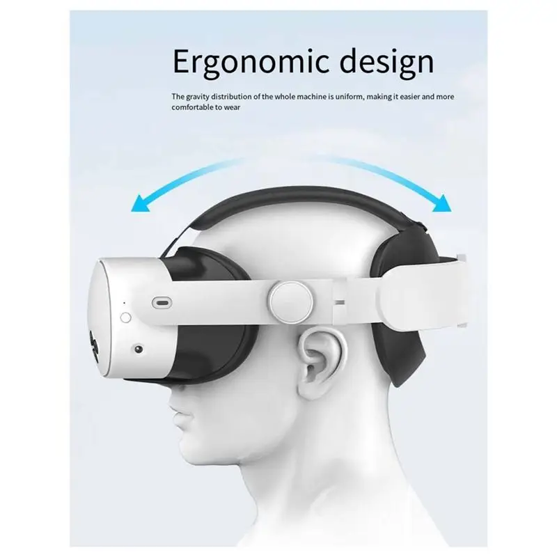DT51 for Elite Headband for S Comfortable Ergonomic Adjustable Decompression VR Headset Accessories White ABS+TPU