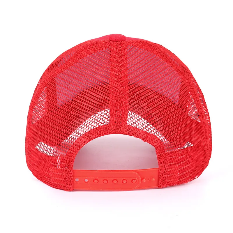 Summer Unisex Plain Mesh Baseball Cap Adjustable Snapback Hats For Women Men Hip Hop Trucker Hat Custom Logo Advertising Caps