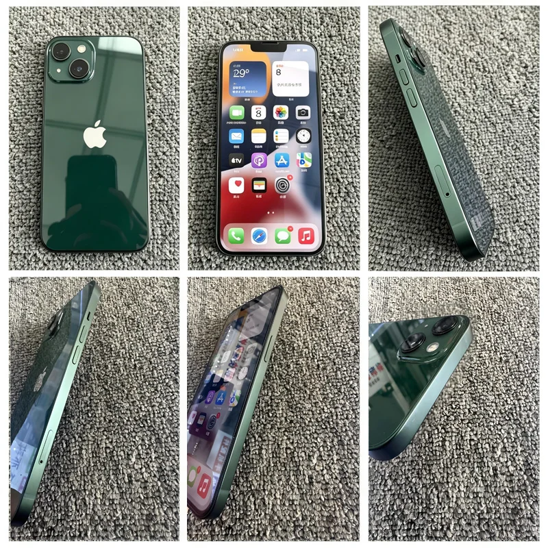 Refurbished 98% IPhone13 4GB RAM 128GB 256GB ROM Unlocked US Version 1 Physical SIM+1eSIM 6.1 Inch Dual 12MP Camera IOS Face ID view 4