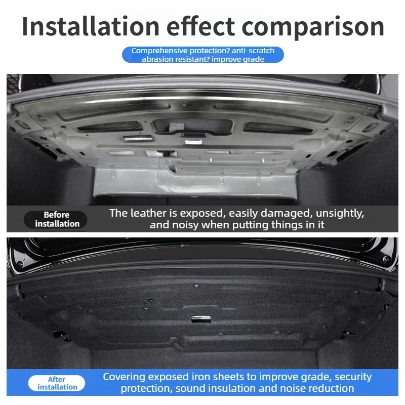 Car Trunk Sound Insulation Cotton Heat Insulation Pad Tailbox Noise Reduction Mat Modified For VW Passat Magotan B9 2024-2026