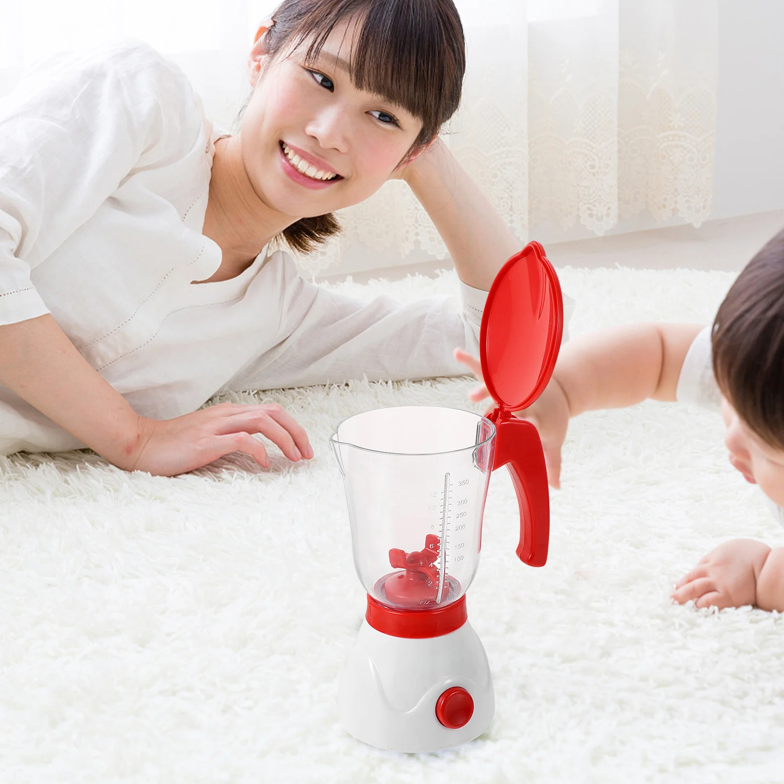 

1Pcs Simulated Juicer Educational Kids Kitchen Playset Enhances Ability Bright Colors Travel Friendly Kids Juicer Toy