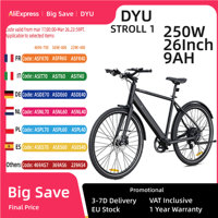 DYU Stroll 1 E-bike 250W Brushless Motor 36V9AH Lithium Battery Aluminum Alloy Electric Bicycle 16Inch Tire City Electric Bike