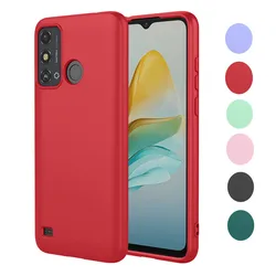 Solid Color Phone Case For ZTE Blade A51 2021 A7S A7 A5 2020 Soft TPU Shockproof Liquid Silicone Full Protective Phone Shell