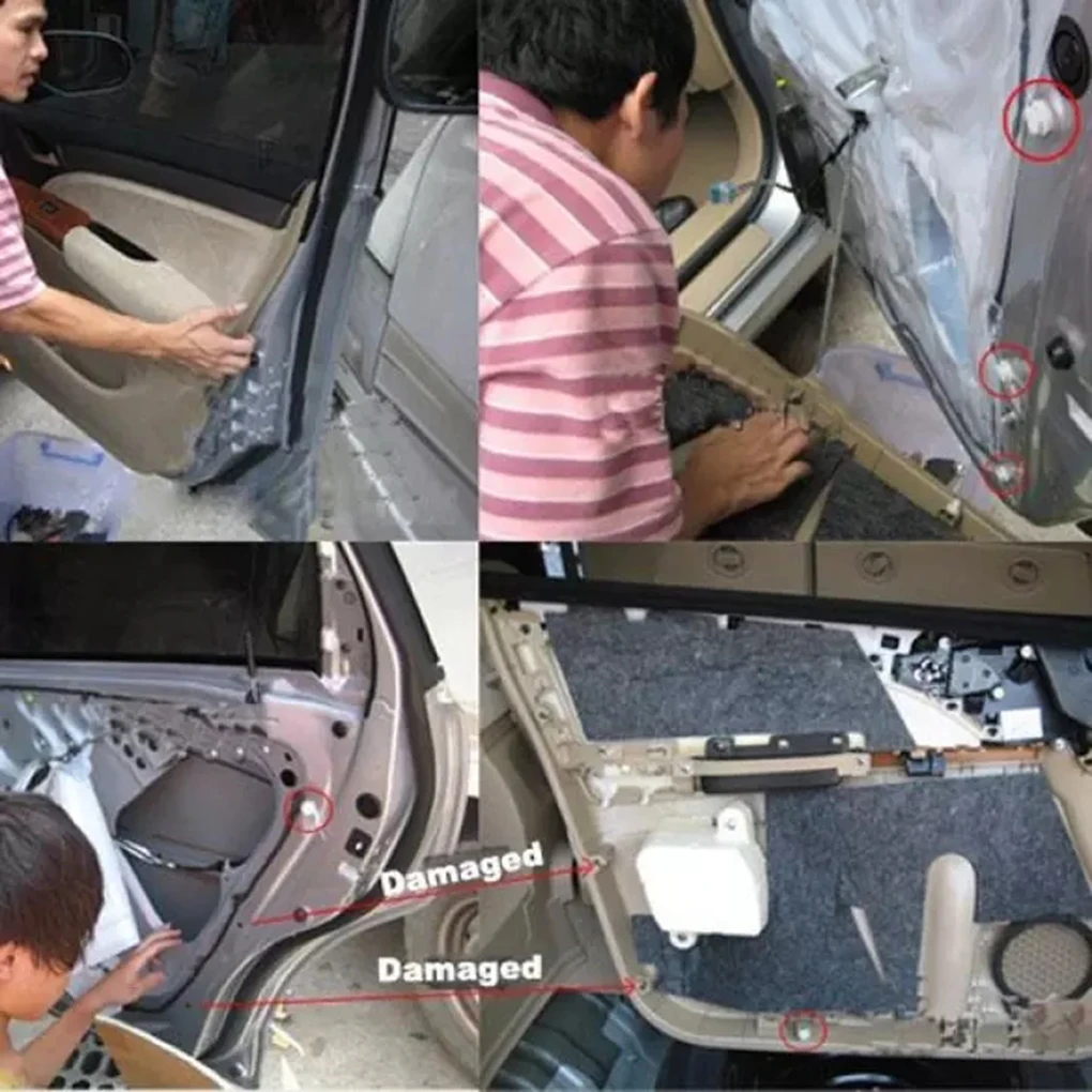 50 قطعة لوحة الباب العالمية السحابة سيارة الداخلية تقليم مقاطع ثابتة مجموعة المشبك مشبك دفع التجنيب العجلة الخارجية الأبيض