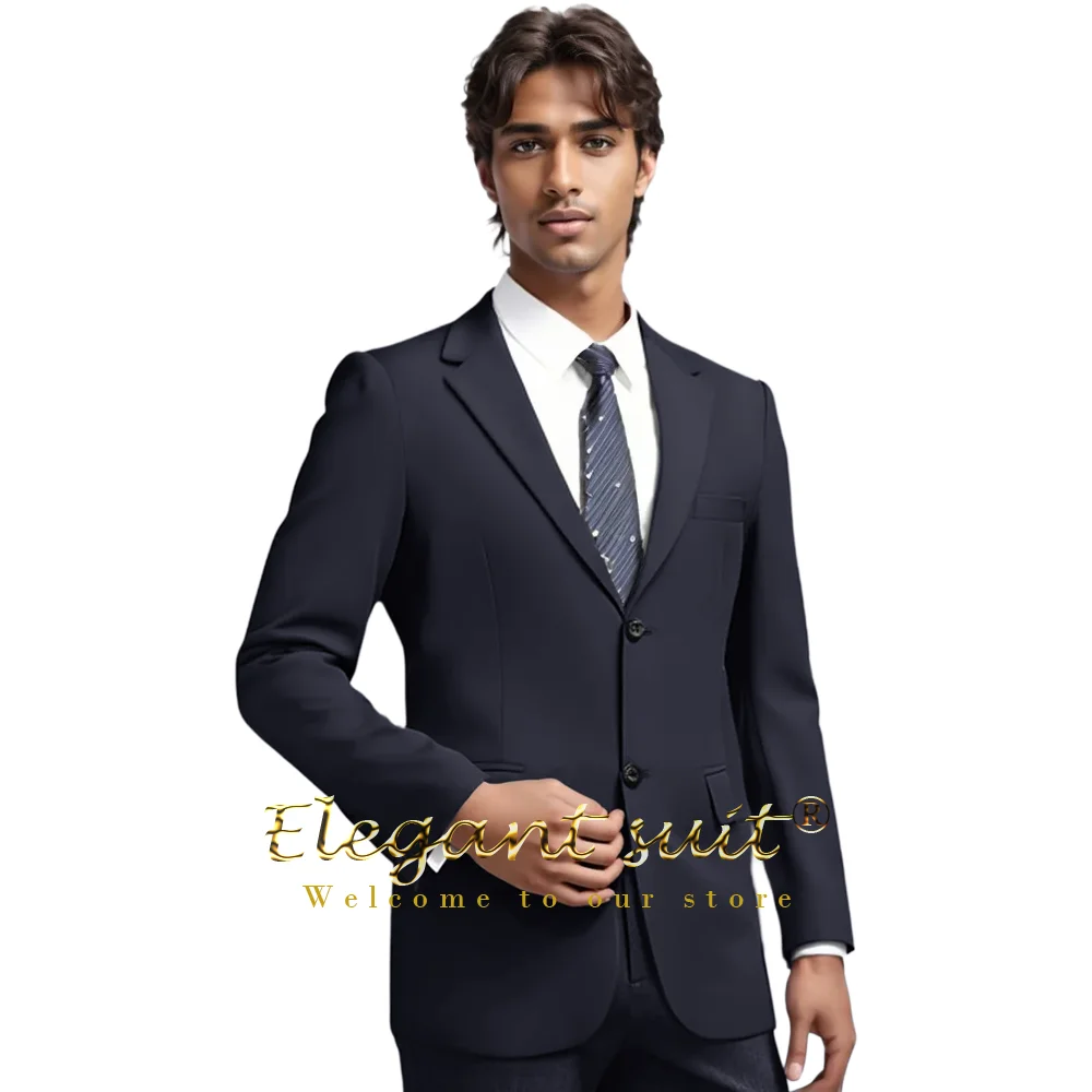 Men's Classic 2-Button Notch Lapel Suit Set with Formal Trousers for Business, Office and Special Occasions