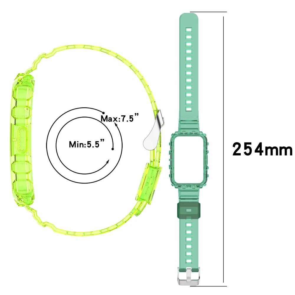 Wristband For Xiaomi 7 Pro Strap Transparent Glacier Edition Silicone For Mi Band 7 Pro Bracelet With Case Frame Sports Belt