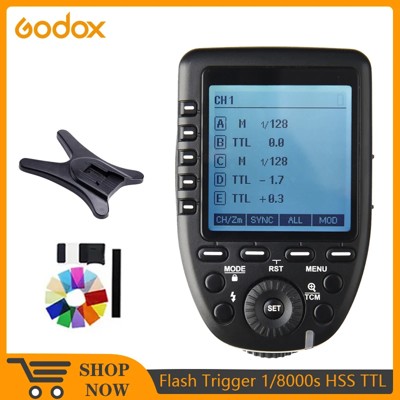 

Godox Xpro-C Xpro-S Xpro-N Xpro-F Xpro-O Xpro-P 2.4G TTL Wireless Trigger Transmitter for Canon Sony Nikon Fuji Olympus Pentax