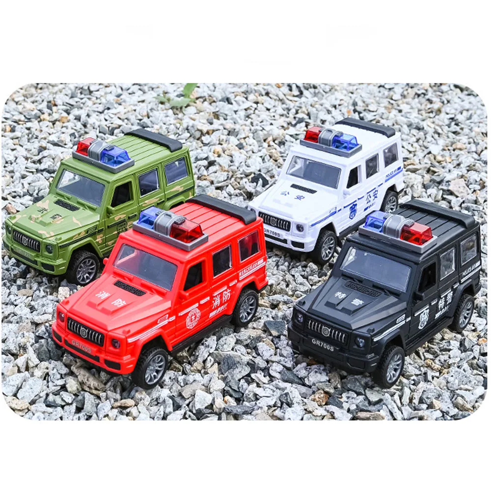 5 Style Simulated Fire Fighting Scene Car Mini Pull Back Toy Vehicle Model Wind Up Police Truck Ambulance for Children Boys Gift