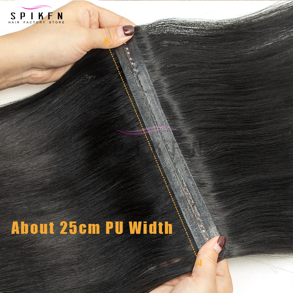 네이처 블랙 컬러 더블 인젝션 XO 홀 웨프트 인모 헤어 익스텐션 마이크로 헤어 인비저블 트윈 탭 웨프트 헤어 내추럴 스트레이트