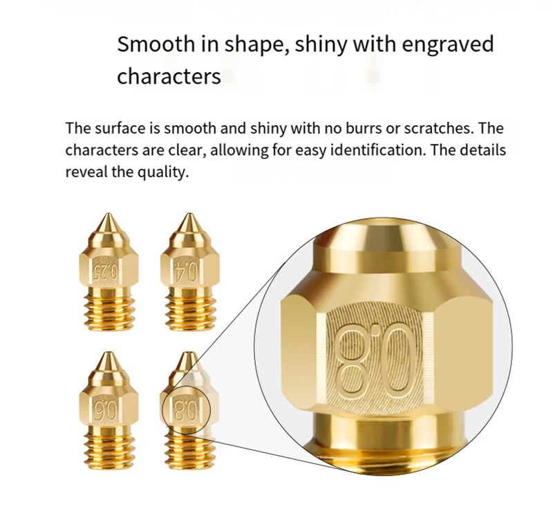 تصلب الصلب النحاس النحاس مطلي ثقب واحد فوهة مقاومة درجات الحرارة العالية لملحقات الطابعة ثلاثية الأبعاد CR-6 SE أندر 3/5 #4