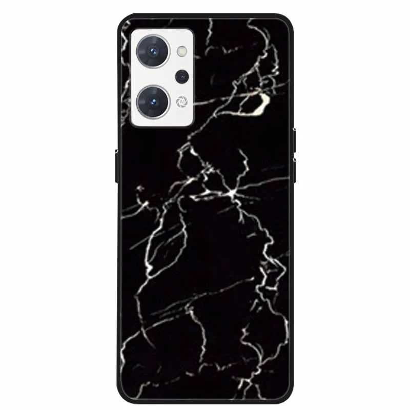 For OPPO Reno9 A 5G Case Marble Soft Silicone Lovely TPU Phone Cases for Reno 7A / 9A 9 A Covers Capa Reno7 A Protective Shells