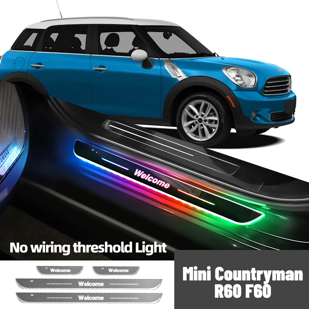 

For Mini Countryman R60 F60 2010-2023 2015 2021 Car Door Sill Light Customized Logo LED Welcome Threshold Pedal Lamp Accessories