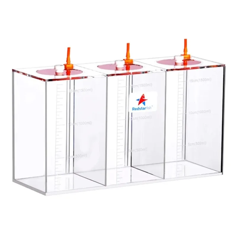 Red Starfish Dosing Pump Scale Liquid Storage Bucket With Scale 1.5L/2.5L/4.5L Liters High Quality Acrylic made Reef