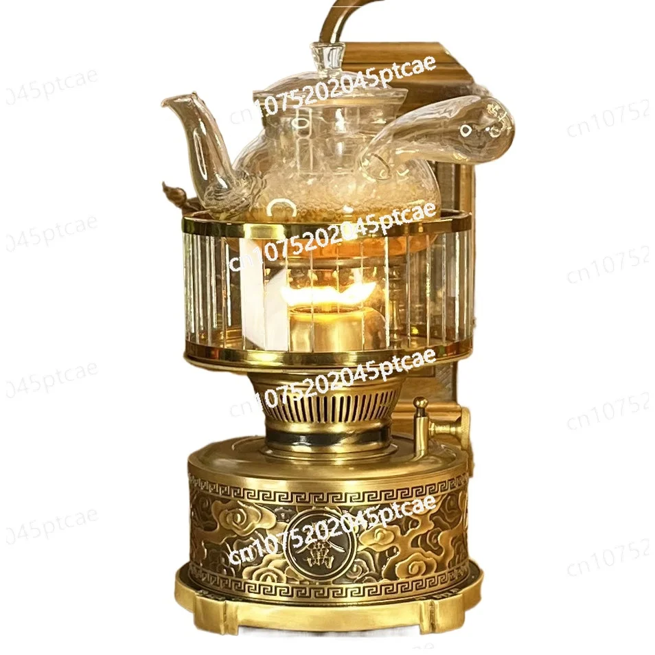 

Air Lamp Boiled Pure Brass Retro Tea Stove Chaoshan Kung Fu Tea Set